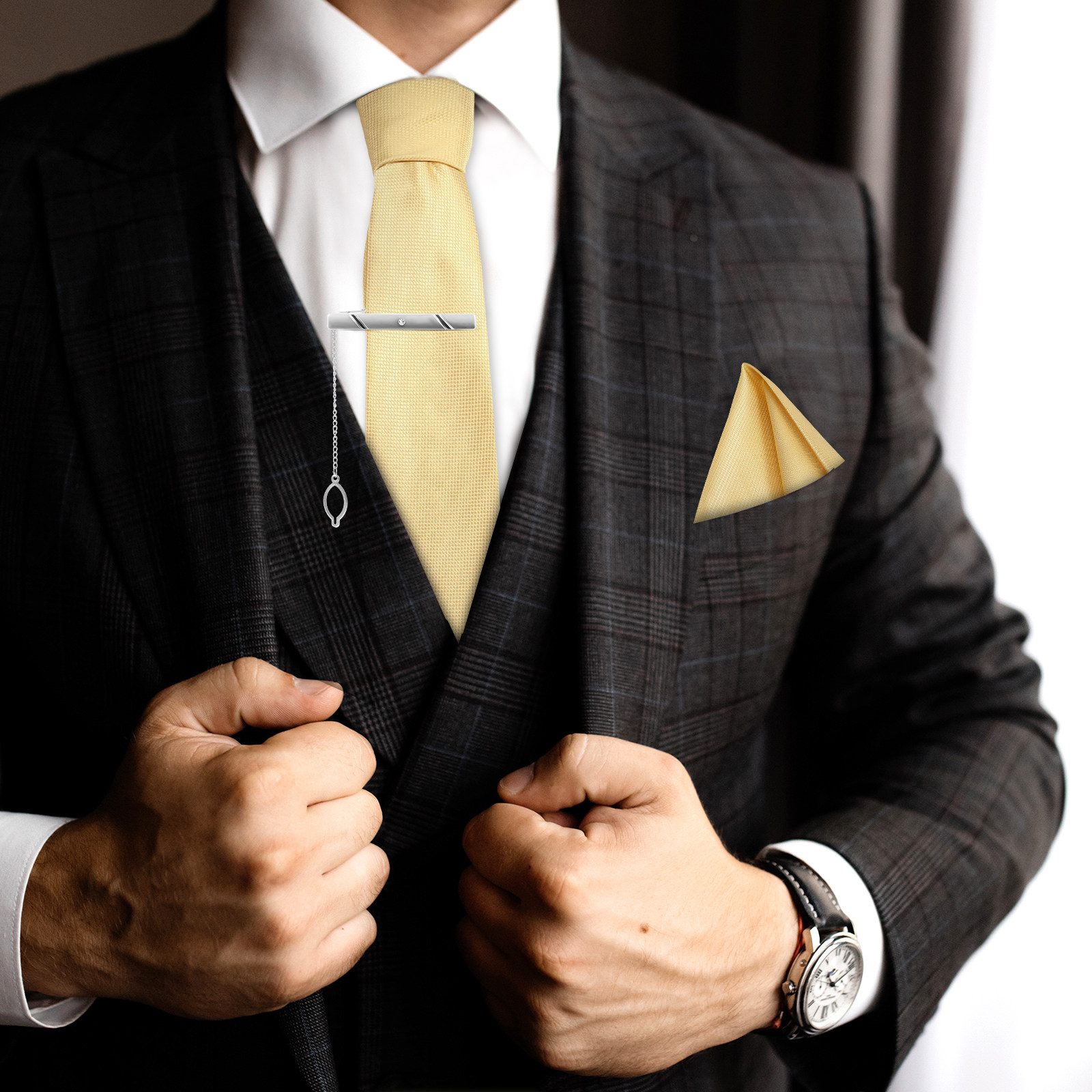 5 pcs Tie Set: Necktie Pocket  - Pocket Square Set recension och pris