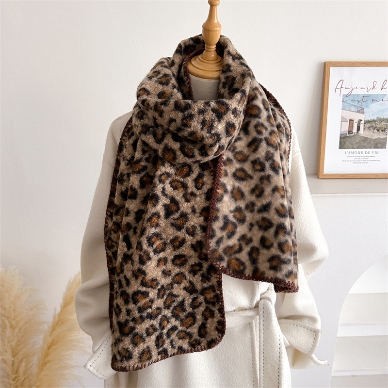 Autumn Winter Leopard Scarf Wo - Woven Scarf Blanket recension och pris