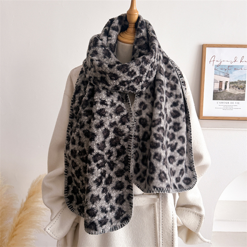 Autumn Winter Leopard Scarf Wo - Woven Scarf Blanket recension och pris