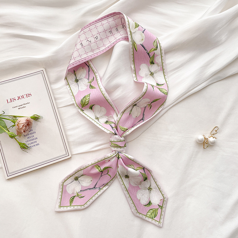 Korean Silk Satin Long Scarf F - Silk Neck Scarf recension och pris
