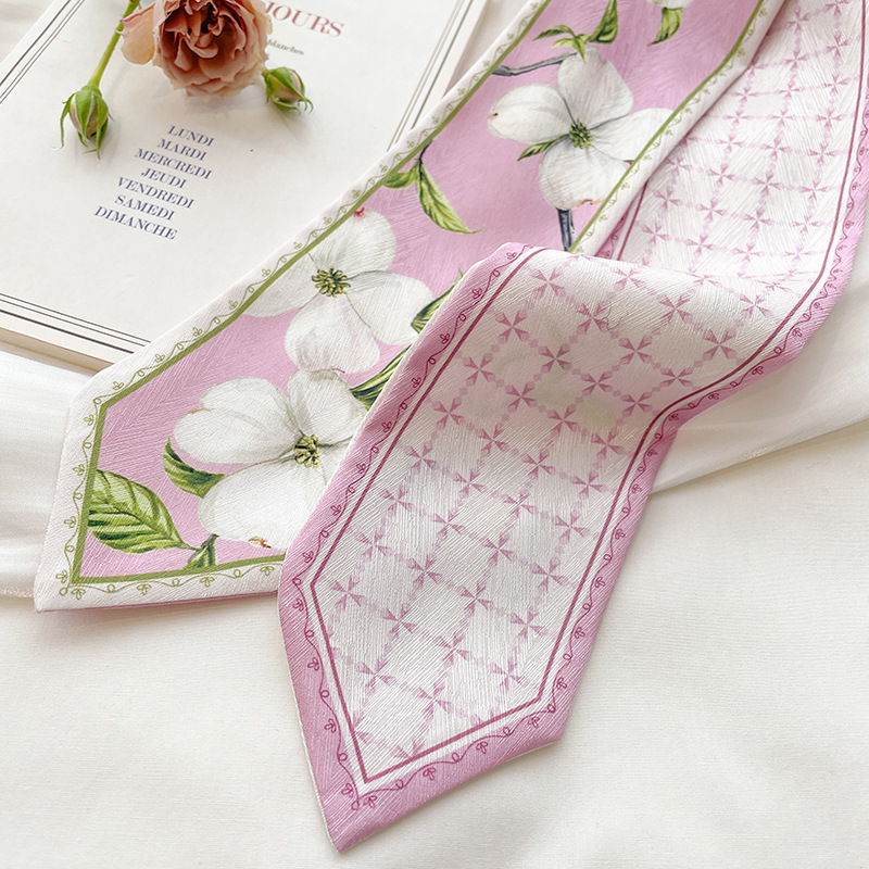 Korean Silk Satin Long Scarf F - Silk Neck Scarf recension och pris