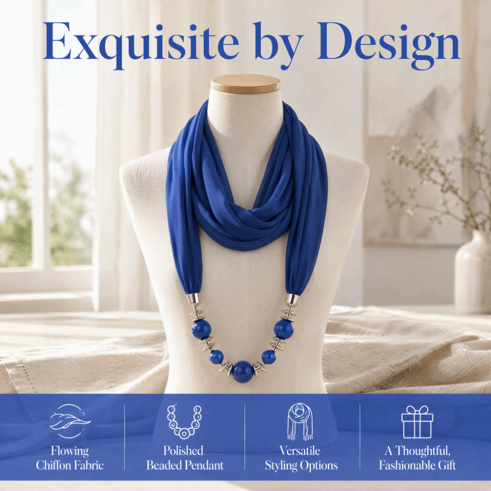 Fashion Chiffon Scarf Necklace - Infinity Scarf Knit recension och pris