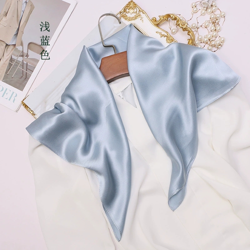 Spring & Summer Solid Color Mu - Scarf Silk Square recension och pris
