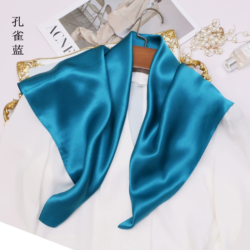 Spring & Summer Solid Color Mu - Scarf Silk Square recension och pris